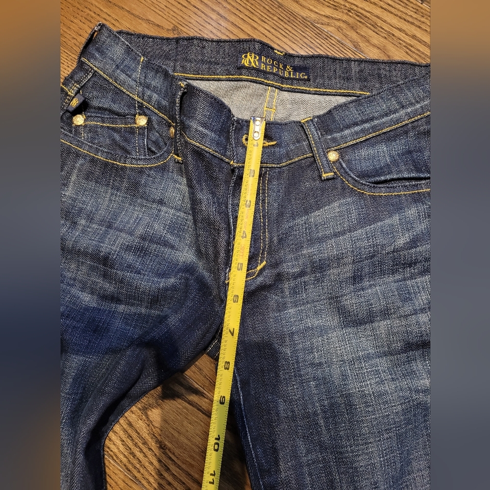 Rock & Republic Dark Blue Flare Jeans - Picture 7 of 11